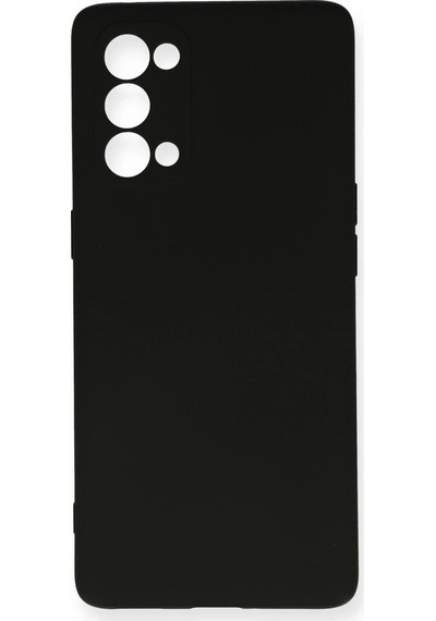 Ilkeshop Newface Oppo Reno 5 Pro Kılıf Nano İçi Kadife Silikon - Siyah Sıyah