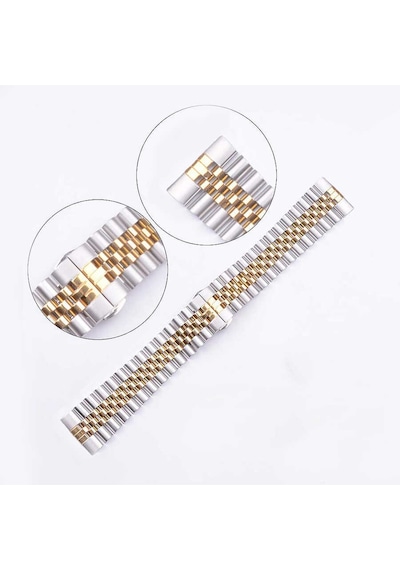 Gear S3 Uyumlu Krd-36 22mm Metal Mkst Kordon-rose Gold