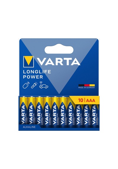 Varta Longlife Power Aaa İnce Kalem Pil 10'lu Paket Alkalin - 4 Adet Tarı Beyaz