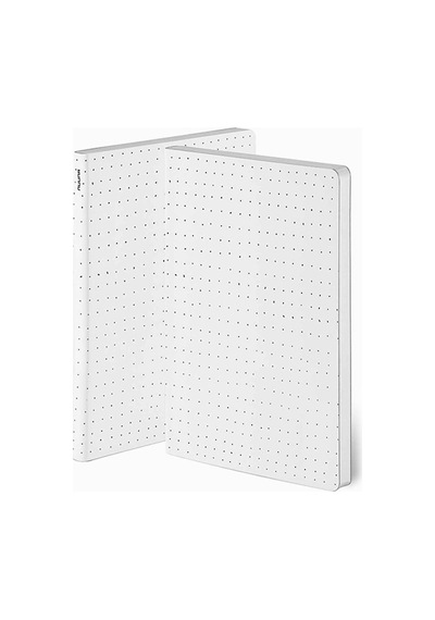 Nuuna Gri Noktalı Defter Dots 55492 Beyaz