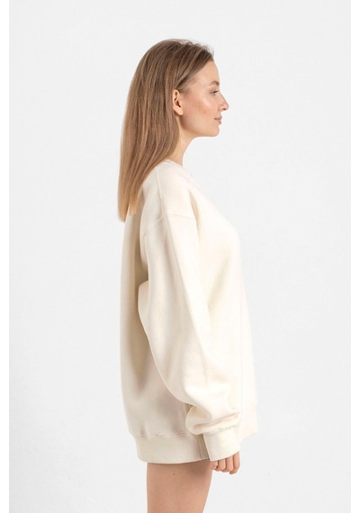 About Blank Tshirthane Hp Logo Ekru Kadın 2ip Sweatshirt P21474s7880, L Acı Kahverengi