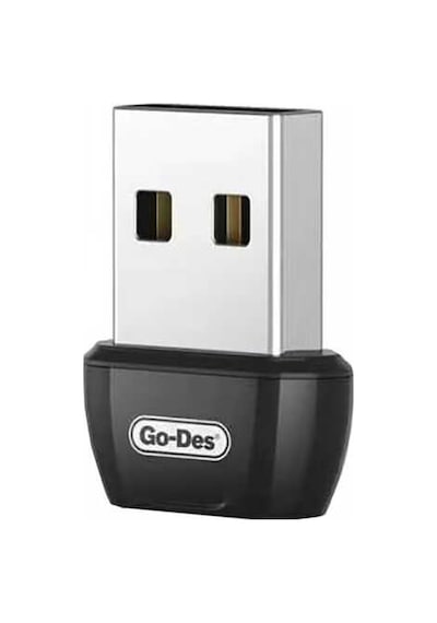 Go Des GD-BT113 USB Bluetooth Adaptör V5.0 2.4 GHz 3 Mbps Aktarım Hızı - ZORE-220694 Siyah