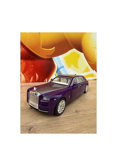 Rolls Royce Phantom Model Araba Plastik Sesli Işıklı Açılan Kapılar Rolls Royce Araba Mor