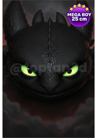 Mega Boy Ejderhanı Nasıl Eğitirsin Gecenin Öfkesi - Dişsiz Toothless - Hareketli Figür 25cm