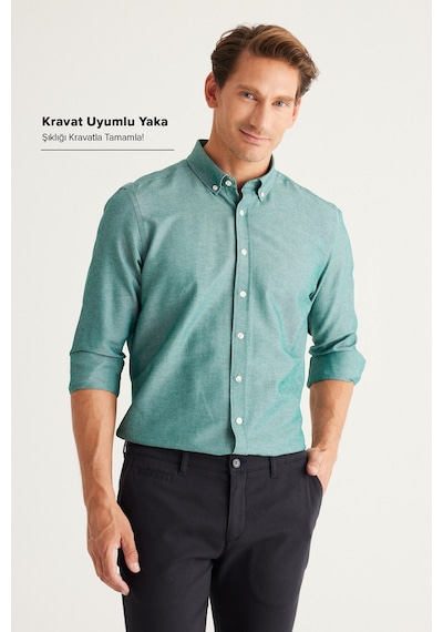 Ac&Co / Altınyıldız Classics Erkek Gömlek (465701829) Yeşil