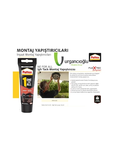 Pattex One For All High Tack Beyaz Kuvvetli Yapıştırıcı 142Gr