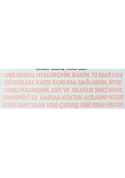 Garnier Mineral Hyaluronik Bakım Sprey Deodorant, 150 Ml