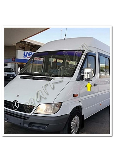 Mercedes Sprinter Krom Ayna Kapağı 2000 - 2006 2 Parça Abs Krom
