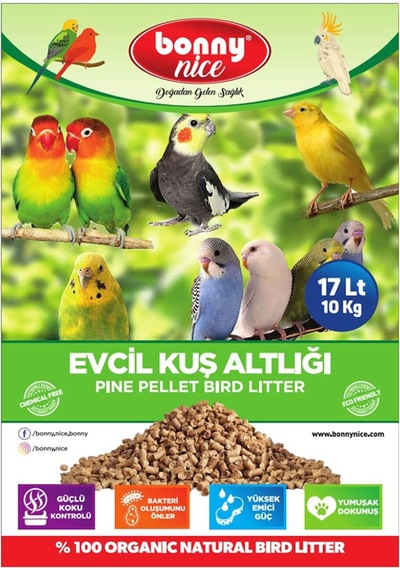 Tr Bonny Nice Kuş Kumu Kanarya Muhabbet Papağan Bülbül Kafes Altlığı 10 Kg 17 Lt 3 Adet