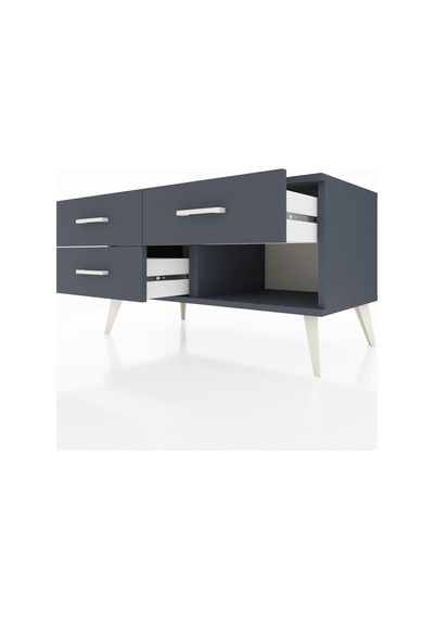 Hyperion Şifonyer 3 Çekmeceli 88x44x48 Antrasit-antrasit Antrasit Hyperion Şifonyer 3 Çekmeceli 88x44x48 Antrasit-antrasit Antrasit