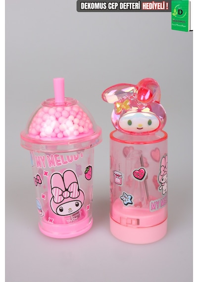 X Dekomus Lisanslı My Melody My Mug Boncuklu Ve 3d Figürlü Tek Bıçaklı Kalemtraş Seti