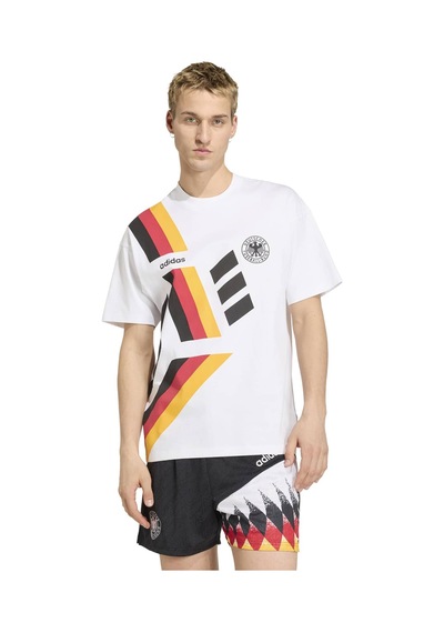 Whıte Adidas Erkek Futbol T-shirt Almanya Tee 94 Ke0086 Beyaz