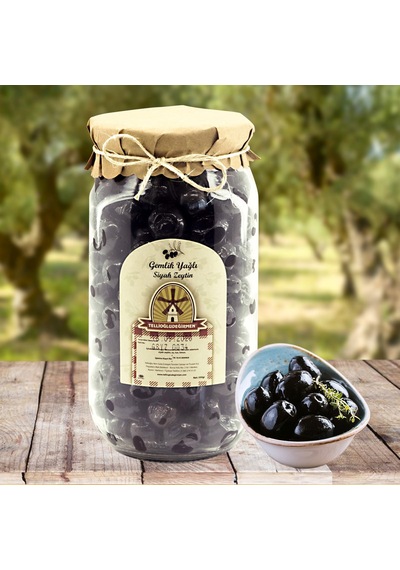 Tellioğlu Değirmen Gemlik Yağlı Siyah Zeytin 500 G