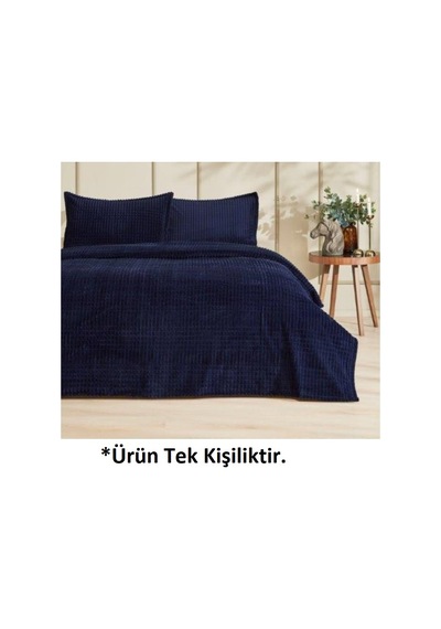 Merinos Modern Line Tek Kişilik Battaniye Seti 150x220 -lacivert Lacivert