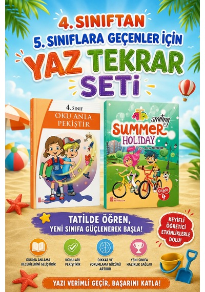 4.sınıftan 5.sınıflara Geçenler İçin Yaz Tekrar Seti Oku Anla Pekiştir-ingilizce