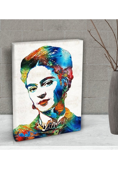 Bk Gift Frida Kahlo Tasarımlı Dekoratif Mini Kanvas Tablo 15X20Cm (506660569)
