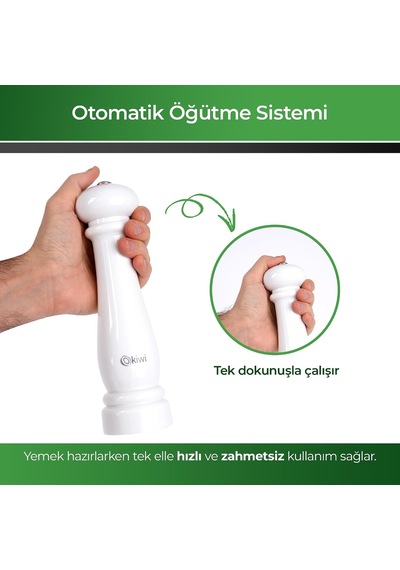 Kspg-4810 Otomatik Tuz&baharat Değirmeni Beyaz Çok Renkli