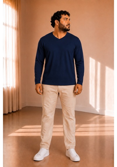 Sngl Tekstil Erkek Uzun Kollu İnterlok V Yaka Oversize Sweatshirt S-m-l-xl-2xl Lacivert Sngl Tekstil Erkek Uzun Kollu İnterlok V Yaka Oversize Sweatshirt S-m-l-xl-2xl Lacivert
