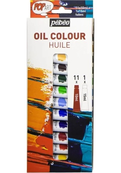 Pebeo Pop Art 12'li Yağlı Boya Seti 11x10ml + 1x15ml / 669600 Diğer