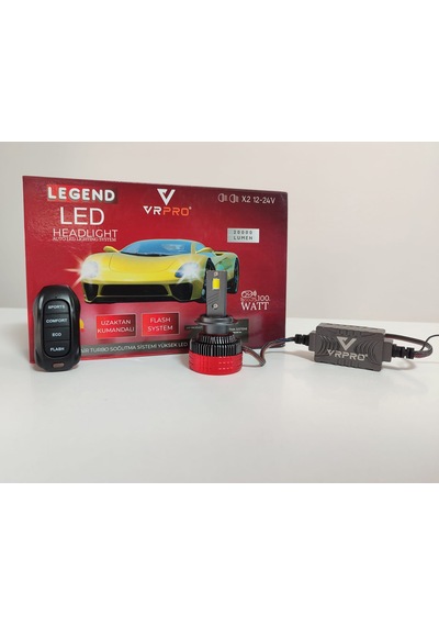 Vr Pro Legend H7 Led Far Ampulü Kumandalı-çakarlı4-mod-seçenekl