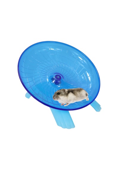 Hamster Uçan Tabak Sessiz Koşu Egzersiz Çarkı Gerbil Fare Kirpi Küçük Hayvanlar İçin Mavi