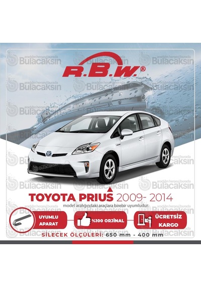 Toyota Uyumlu Prius Muz Silecek Takımı (2009-2014) RBW