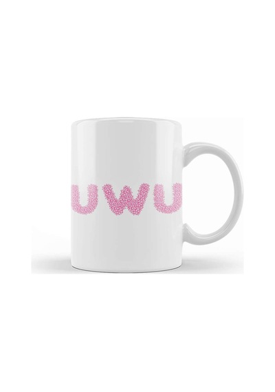 Cute Uwu Emoji Social Media Meme Stans Flower Idol Kpop Kupa Bardak Porselen Karışık