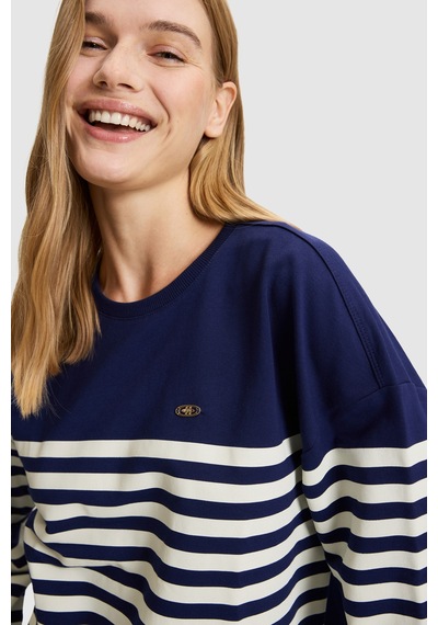 U.S. Polo Assn. Kadın Açık Lacivert Bisiklet Yaka Sweatshirt 50328990-vr059