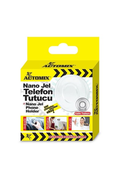 Automix Nano Jel Telefon Tutucu Şeffaf Şeffaf