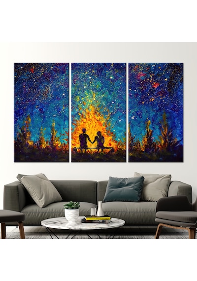 60x120cm 3 Parçalı Kanvas Tablo