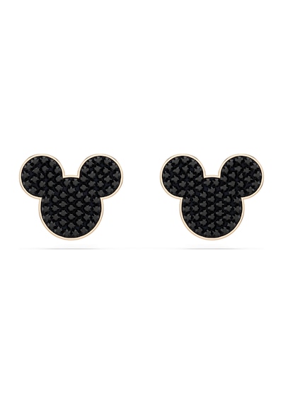 5737560 Swarovski Mickey Ve Minnie Figürlü Siyah, Gül Altın Kaplama Küpe Çok Renkli