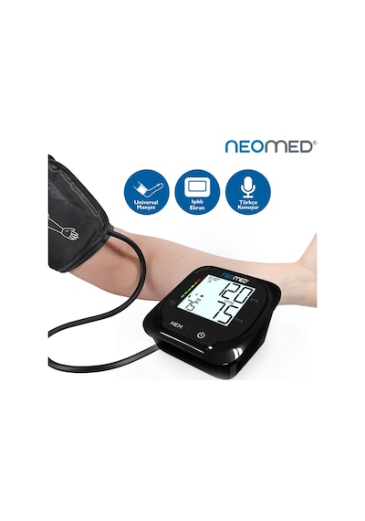 Neomed Dbp-6194 Türkçe Konuşan Üst Koldan Işıklı Ekranlı Dijital Tam Otomatik Tansiyon Aleti