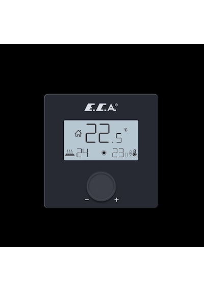 Eca Dijital Oda Termostatı Lcd Çevirmeli Siyah