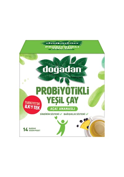 Doğadan Probiyotikli Açai Ananaslı Yeşil Çay 14'lü 23,8 G - 8 Adet Tarı