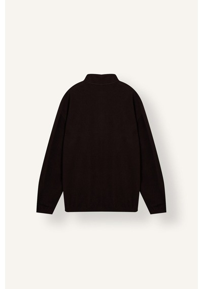 Defacto Yarım Fermuarlı Polar Sweatshirt E8632ax26wnbn337 Kahve-bn337