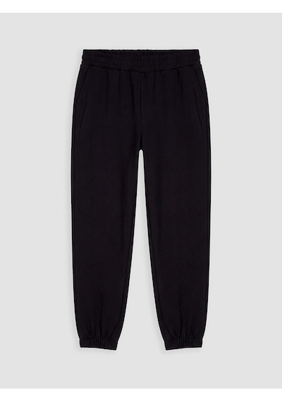LC Waikiki Lc Waıkıkı Siyah Beli Lastikli Kadın Jogger Eşofman Altı