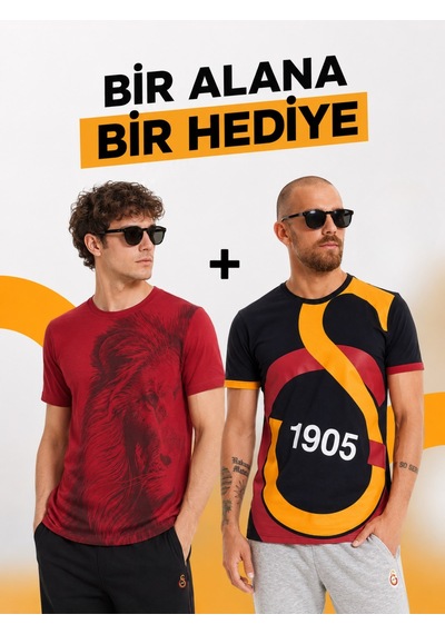 Galatasaray Lisanslı Taraftar T-shirt Kırmızı - Siyah