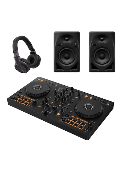 Pioneer Dj Ddj-flx4 - Dm-40d Referans Monitör Hoparlör - Hdj-cue1 Dj Kulaklığı - Dj Başlangıç Seti