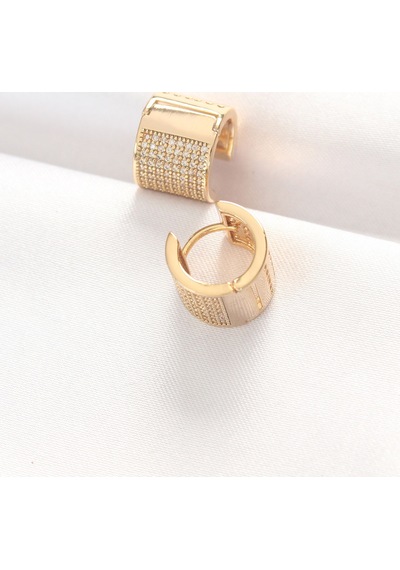Pirinç Gold Renk Taşlı Minimal Küpe 5886 Belirtilmemiş