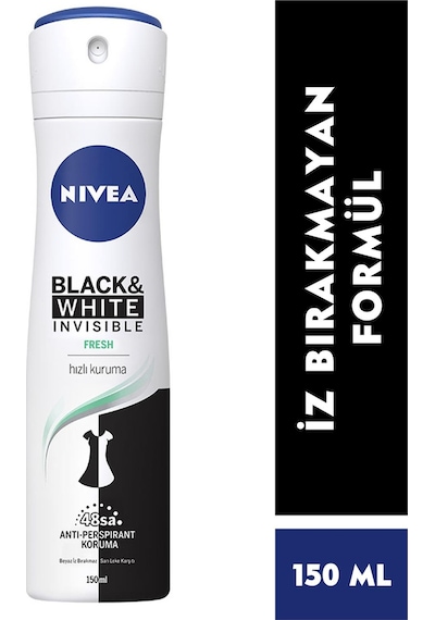 Nivea İnvisible Black&White Fresh Kadın Sprey Deodorant 150 ML