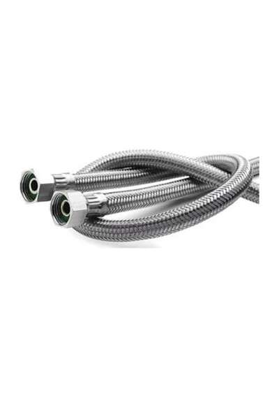 Ayrex 2 Adet Klozet Bağlantı Hortumu Çelik Örgülü 3/8-3/8 Diş Paslanmaz 100 Cm