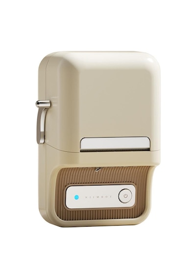 Nıımbot B21s, Taşınabilir, Mürekkepsiz, Termal Etiket Yazıcı Bluetooth, Type-c Krem/beyaz