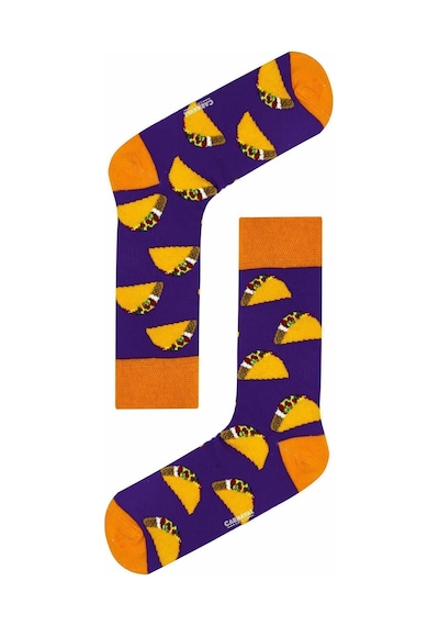 Carnaval Socks Taco Desenli Renkli Çorap Renkli