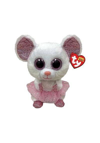 Ty Beanie Boos Tütülü Peluş Fare Nina 24 Cm Beyaz