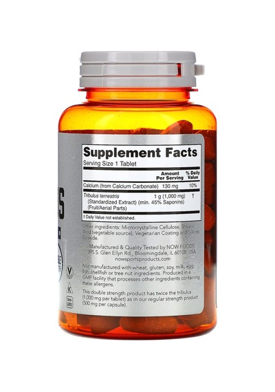Now Tribulus 1,000 Mg 90 Tablets