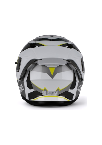 Valente Çenesiz Yarım Kask Çenesiz Csp 097 Matt Glossy White Gray Neon Yellow Şeffaf Vizörlü Motosiklet Kaskı Sarı