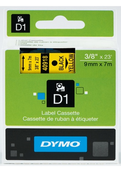 Dymo D1 Şerit Standart 9 MMx7 M Sarı Üzerine Siyah 40918 S072073