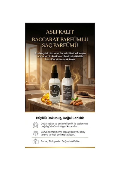 Baccarat Parfümlü Saç Bakım Yağı Doğal Yağlardan Hair Care Saç Parfümü 150ml