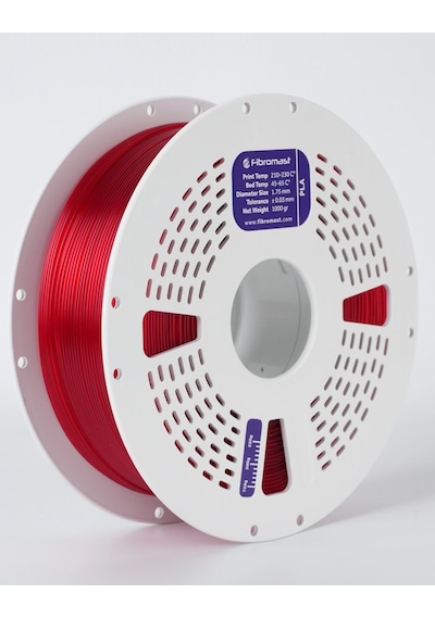 Fibromast Transparan Yarı Saydam Pla Filament 1 Kg Kırmızı