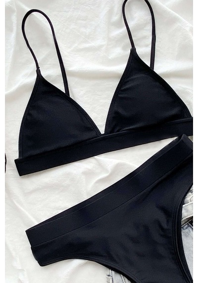 Angelsin Yüksek Bel Siyah Bikini Altı 001